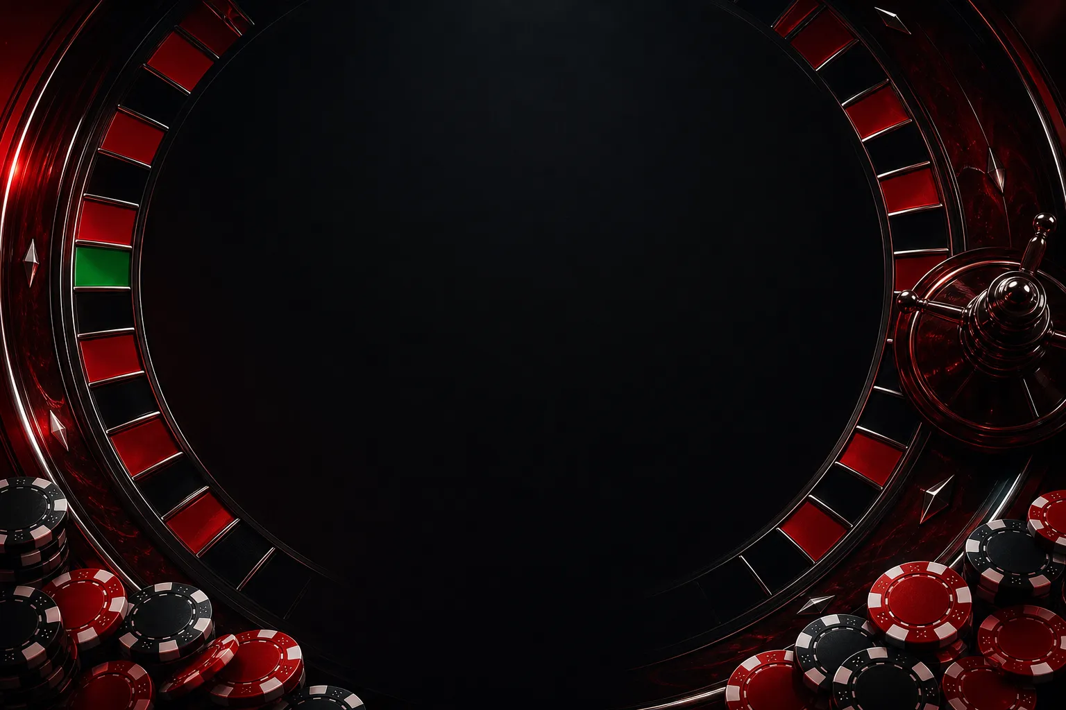 Koło ruletki BetOnRed Casino — czerwone i czarne pola, pojedyncze zielone zero oraz żetony ułożone przy krawędzi stołu
